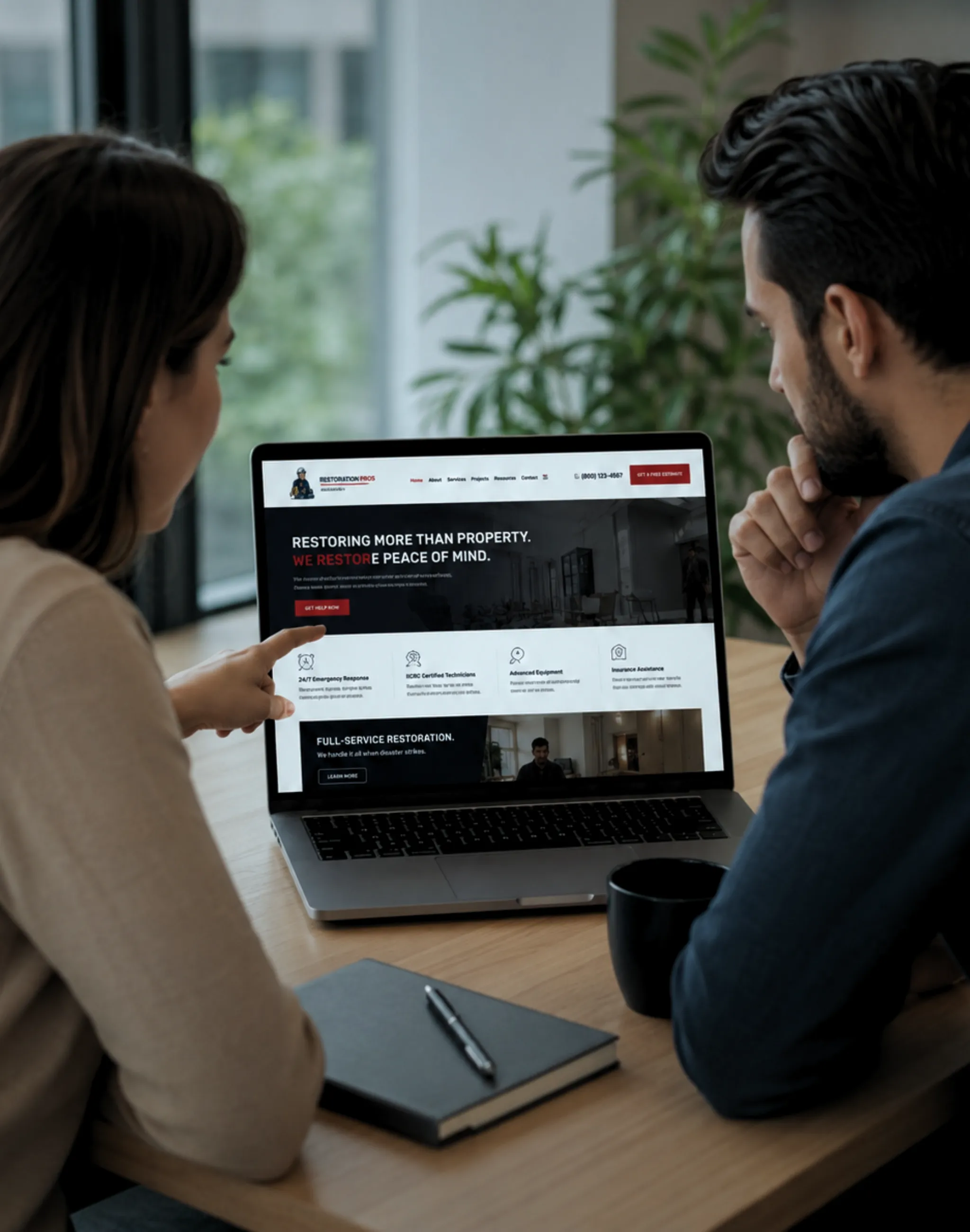 Professional custom website experience designed to build visitor trust online