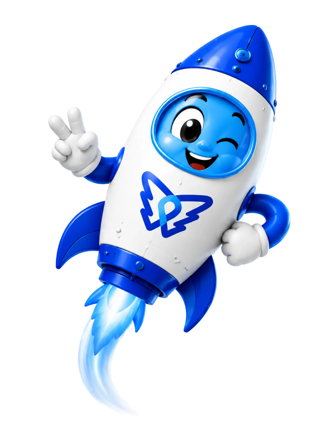 DelosWeb rocket mascot between custom website and ready-to-go website options